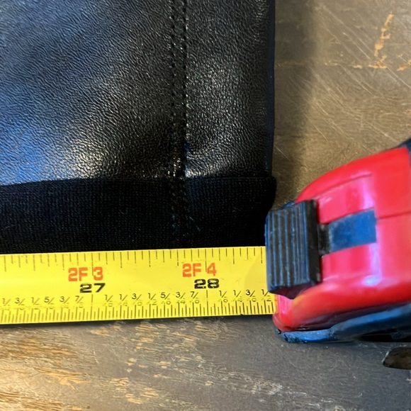 BELLE BY KIM GRAVEL FAUX LEATHER PONTE PANT WITH HIP ZIPPERS, BLACK - Picture 15 of 16